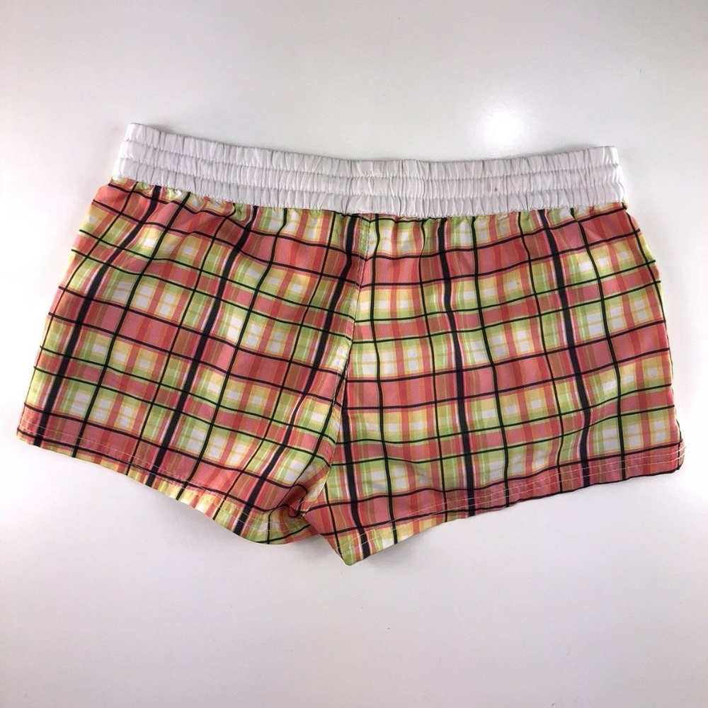 Make + Model Polyester Orange/Green Shorts Ag36 - image 3